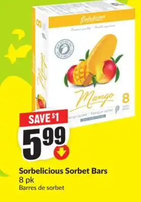 Chalo FreshCo Sorbelicious Sorbet Bars 8 pk offer