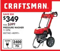 RONA CRAFTSMAN PRESSURE WASHER offer