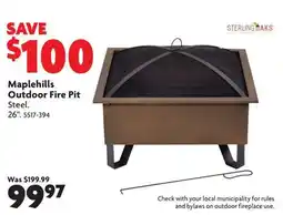 Home Hardware Maplehills Outdoor Fire Pit offer