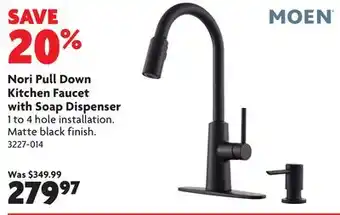 Home Hardware Nori Pull Down Kitchen Faucet with Soap Dispenser offer