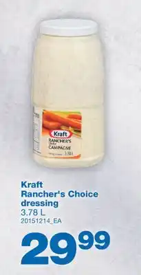 Wholesale Club RANCHER'S CHOICE DRESSING, 3.78 L offer