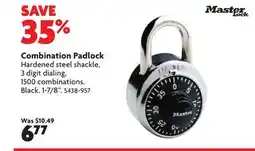 Home Hardware Combination Padlock offer