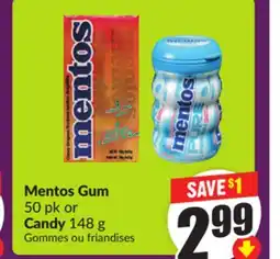 Chalo FreshCo Mentos Gum 50 pk or Candy 148 g offer