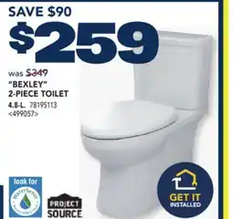 RONA PROJECT SOURCE BEXLEY 2-PIECE TOILET offer