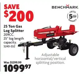 Home Hardware 25 Ton Gas Log Splitter offer