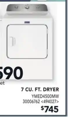 RONA MAYTAG 7 CU. FT. DRYER offer
