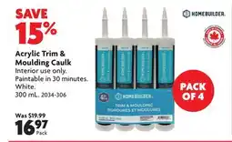 Home Hardware Acrylic trim & moulding caulk offer