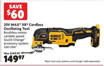 Home Hardware 20V MAX* XR Cordless Oscillating Tool offer