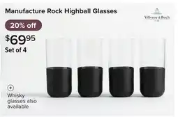 Linen Chest Manufacture Rock Highball Glasses offer