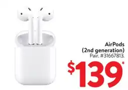 Walmart AirPods (2nd generation) offer
