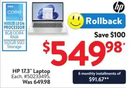 Walmart HP 17.3 Laptop offer