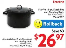 Walmart Starfrit 13-qt. Stock Pot and Canning Rack offer