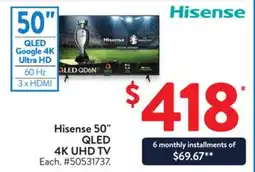Walmart Hisense 0 QLED 4K UHD TV offer