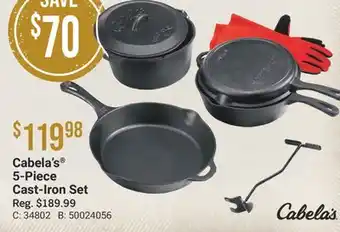 Bass Pro Cabela's 5-Piece Cast-Iron Set offer