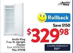 Walmart Arctic King 7-cu. ft. Upright Freezer offer