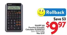 Walmart SHARP 146 Function Scientific Calculator EL501XTGY offer
