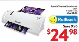 Walmart Scotch Thermal Laminator offer