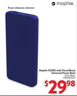 Walmart Mophie 10,000 mAh PowerBoost Universal Power Bank offer
