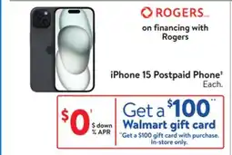 Walmart iPhone 15 Postpaid Phone offer