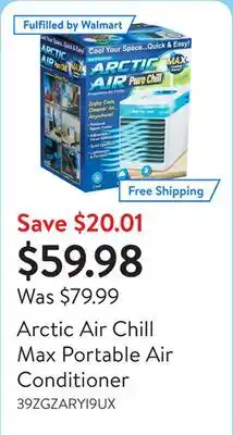 Walmart Arctic Air Chill Max Portable Air Conditioner offer