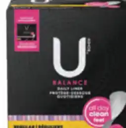 Familiprix U by KOTEX, Selected tampons, liners or pads offer