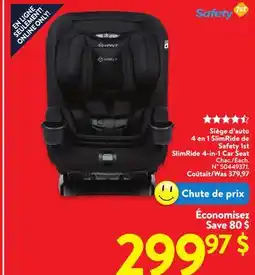 Walmart Slimride 4-in-1 Car Seat offer