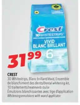 Familiprix CREST Vivid, Dental whitening kit, 10 treatments or Whitening emulsions with wand applicator offer