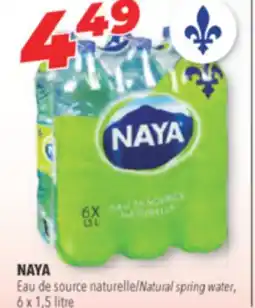 Familiprix NAYA Natural spring water, 6 x 1,5 litre offer