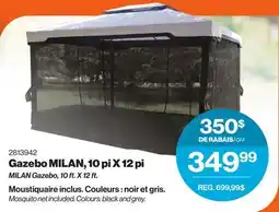 Patrick Morin MILAN Gazebo, 10 ft. X 12 ft offer
