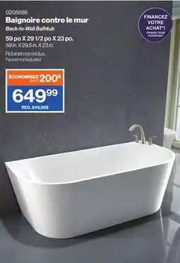 Patrick Morin Back-to-Wall Bathtub offer