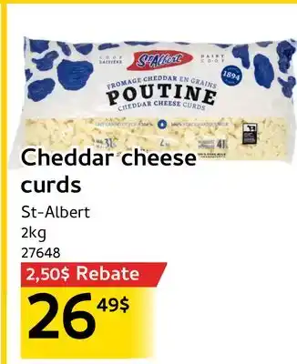 Mayrand St-Albert Cheddar cheese curds offer