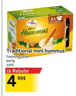 Mayrand Fontaine Santé Traditional mini hummus offer