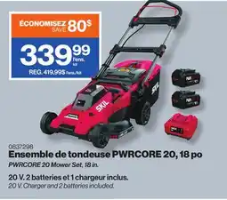 Patrick Morin SKIL PWRCORE 20 Mower Set, 18 in offer