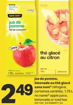 L'Intermarché JUS DE POMME, LIMONADE OU THÉ GLACÉ, 1,75 L offer