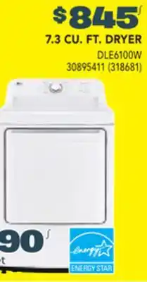 Réno Dépôt LG 7.3 CU. FT. DRYER offer