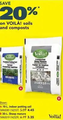 Réno Dépôt VOILA 10-L. Indoor potting soil offer