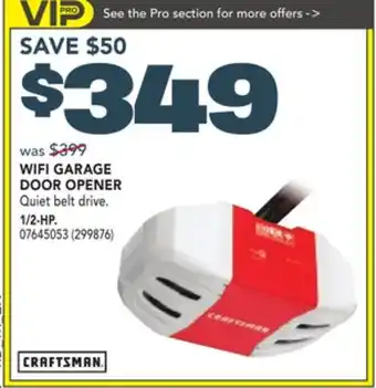 Réno Dépôt CRAFTSMAN WIFI GARAGE DOOR OPENER offer