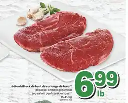 L'Intermarché RÔTI OU BIFTECK DE HAUT DE SURLONGE DE BŒUF* DÉSOSSÉ, EMBALLAGE FAMILIAL offer