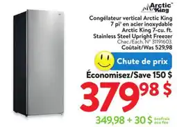 Walmart Arctic King 7-cu. ft. Stainless Steel Upright Freezer offer