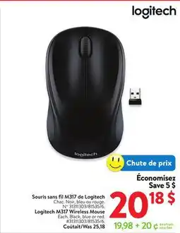 Walmart Logitech M317 Wireless Mouse offer