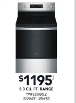 Réno Dépôt WHIRLPOOL 5.3 CU. FT. RANGE offer