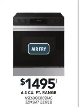 Réno Dépôt SAMSUNG 6.3 CU. FT. RANGE offer