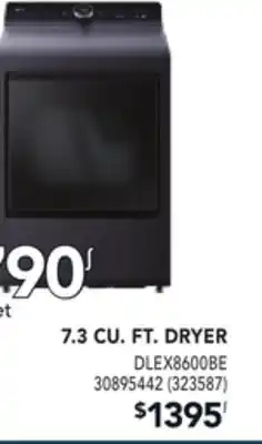 Réno Dépôt LG 7.3 CU. FT. DRYER offer