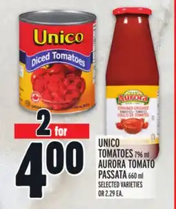 Metro UNICO TOMATOES | AURORA TOMATO PASSATA offer