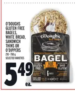 Metro O DOUGHS GLUTEN FREE BAGELS, WHITE BREAD, SANDWICH THINS OR O'DIPPERS offer