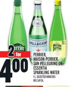 Metro PERRIER, MAISON PERRIER, SAN PELLEGRINO OR ESSENTIA SPARKLING WATER offer