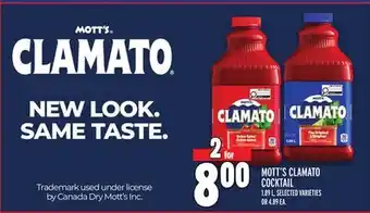 Metro MOTT'S CLAMATO COCKTAIL offer