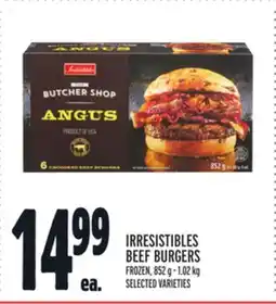 Metro IRRESISTIBLES BEEF BURGERS offer