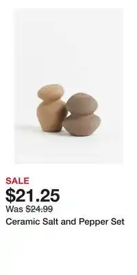 H&M Ceramic Salt and Pepper Set offer