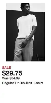 H&M Regular Fit Rib-Knit T-shirt offer